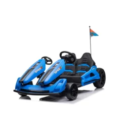 Macchina per Bambino Blu Go Kart Auto Elettrica Ruote a Batteria 24 V
