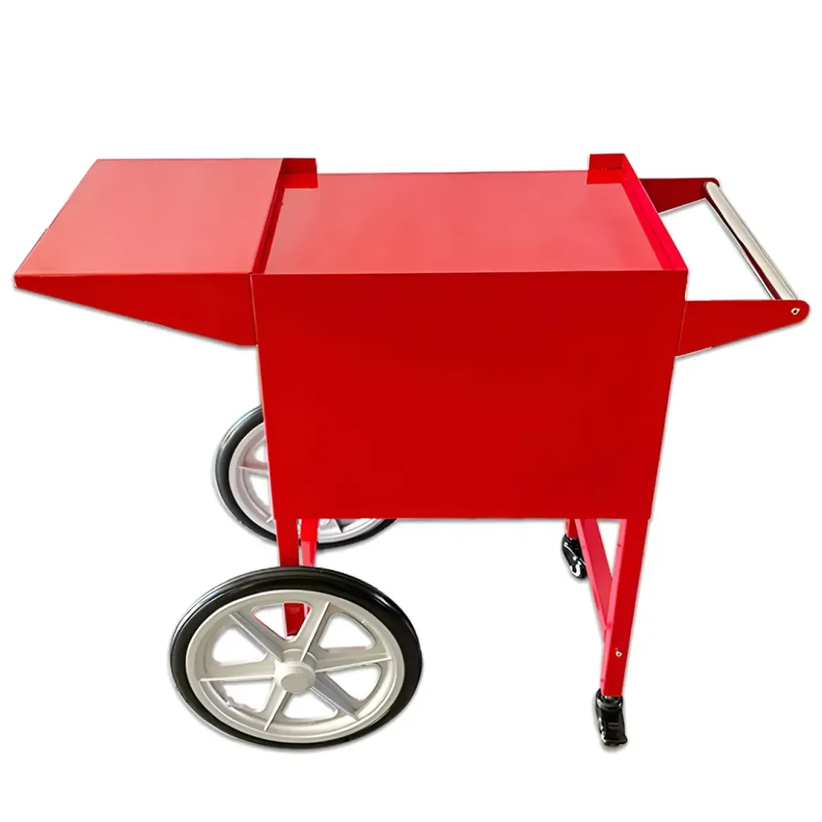 Macchina per Popcorn con Carrello Rosso Professionale Acciaio Modulare