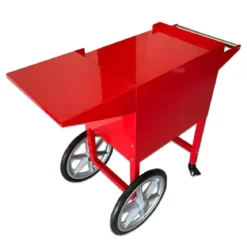 Macchina per Popcorn con Carrello Rosso Professionale Acciaio Modulare