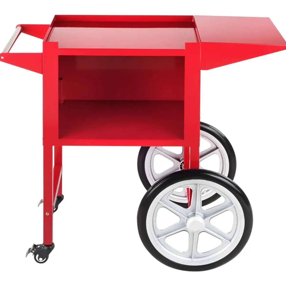 Macchina per Popcorn con Carrello Rosso Professionale Acciaio Modulare