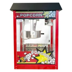 Macchina per Popcorn con Carrello Rosso Professionale Acciaio Modulare