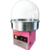 Macchina per Zucchero Filato Rosa Professionale Acciaio con Cupola
