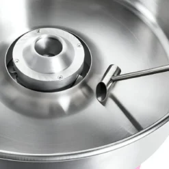 Macchina per Zucchero Filato Rosa Professionale Acciaio con Cupola