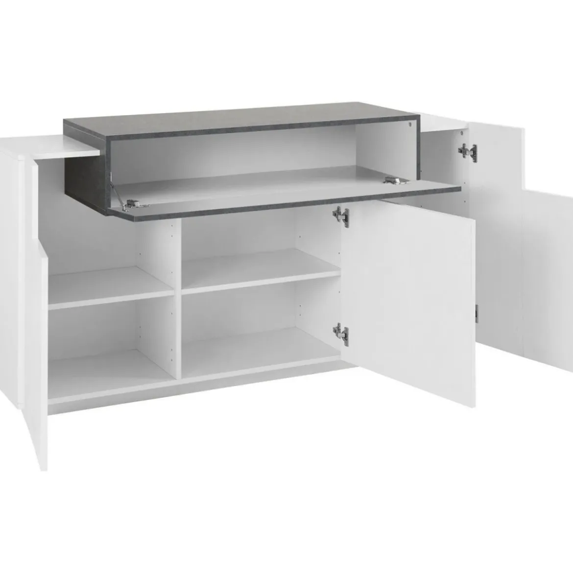 Madia 3 Ante Bianco laccato ludico 165x45x85 cm