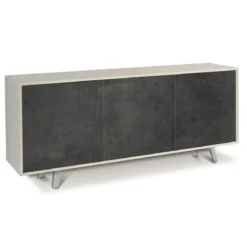 Madia Armadio Bianco Nero Mobile Contenitore Buffet Soggiorno Credenza