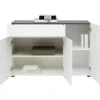 Madia Bianca 120x42x80 cm con 3 Ante e Cassetto Soft-Close