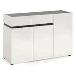 Madia Bianca 120x42x80 cm con 3 Ante e Cassetto Soft-Close