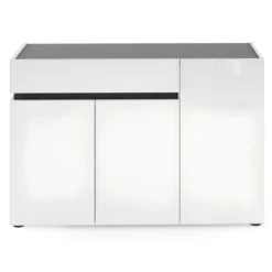 Madia Bianca 120x42x80 cm con 3 Ante e Cassetto Soft-Close