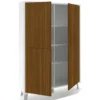 Madia da Soggiorno 4 Ante 108x41x161 cm Bianca e Rovere