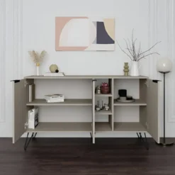 Madia Moderna 3 Ante da Soggiorno Credenza con Vani Cashmere