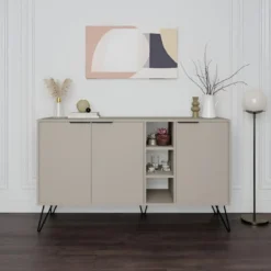 Madia Moderna 3 Ante da Soggiorno Credenza con Vani Cashmere