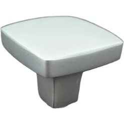 Maniglia Porta Blindata Kit Accessori Quadrato con Pomo Esterno Argento