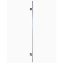 Maniglione Cromato Satinato Piatto 80 cm per Porta Esterna Blindata Verticale