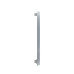 Maniglione Cromato Satinato Piatto per Porta Esterna Blindata Verticale 50cm