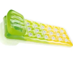 Materassino Gonfiabile Verde Giallo 188x71 cm con Cuscino Piscina Mare