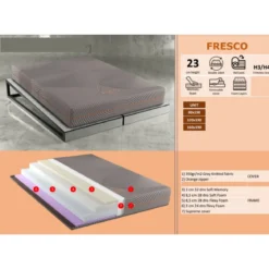 Materasso Memory Foam 120 x 190 cm con fodera