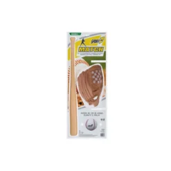 Mazza in Legno Guanto Palla da Baseball Guantone Ecopelle Pallina Softball