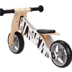 Minibike 2 in 1 Zebra in Legno per Bambini 18–36 Mesi Bici Equilibrio