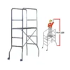 Mini Ponteggio Trabattello Acciaio con Ruote Scala Bricolage Altezza Lavoro 3.2m