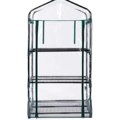 Mini Serra in Acciaio per Piante Copertura in PVC da Giardino o Balcone