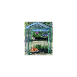 Mini Serra per Piante con Ruote da Giardino Balcone Terrazzo Copertura in PVC