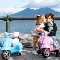 Mini Vespa Piaggio Rosa Elettrica per Bambini Batteria 6 V