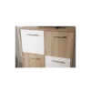 Mobile a 6 Ante Credenza Buffet Moderna Bianco Rovere da Soggiorno