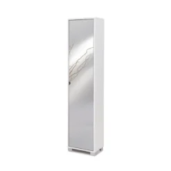 Mobile Alto 1 Anta 190 con Specchio Ingresso Scarpiera Armadio a Colonna Bagno
