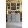 Mobile Alto 3 Ante Cassetti Bianco Credenza Vetrina da Soggiorno Cucina Rustico