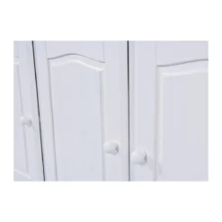 Mobile Alto 3 Ante Cassetti Bianco Credenza Vetrina da Soggiorno Cucina Rustico