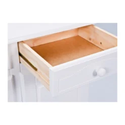 Mobile Alto 3 Ante Cassetti Bianco Credenza Vetrina da Soggiorno Cucina Rustico