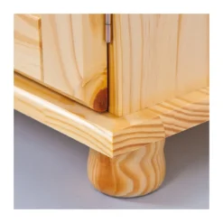 Mobile Alto Credenza Vetrina 2 Ante 2 Cassetti Pino da Soggiorno Cucina Rustico