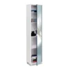 Mobile 1 Anta 190 Grigio Specchio Ingresso Scarpiera Armadio Colonna da Bagno