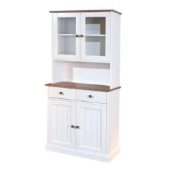Mobile 2 Ante con Cassetti Bianca Credenza Alta Vetrina Ingresso Moderna Legno