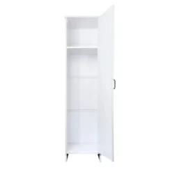 Mobile Bagno a Colonna in PVC Bianco 46,5x49x182 cm Lavanderia