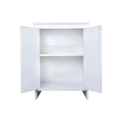 Mobile Bagno 60x50x85 cm PVC 2 Ante Bianco Lavanderia