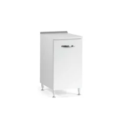 Mobile Base per Cucina Componibile Dispensa in Legno Bianco 40 cm Larghezza
