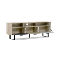 Mobile Basso 3 Ante Ribalta 160 Rovere Porta Tv Parete Salotto Multiuso Moderno