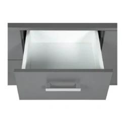 Mobile Basso Cassettiera 120 cm Grigio con 6 Cassetti Mobiletto Porta TV Moderno