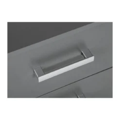 Mobile Basso Cassettiera 120 cm Grigio con 6 Cassetti Mobiletto Porta TV Moderno