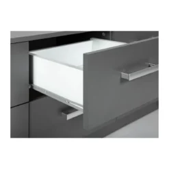 Mobile Basso Cassettiera 120 cm Grigio con 6 Cassetti Mobiletto Porta TV Moderno