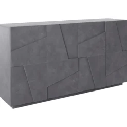 Mobile Basso 160 cm Credenza in Legno Ardesia Madia con Ante da Soggiorno
