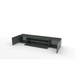 Mobile Basso Moderno Porta TV Antracite Salone con 2 Ante Ribalta Credenza