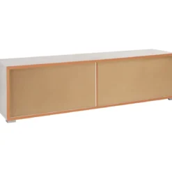 Mobile Bianco Nero TV 4 Cassetti Moderno Cassettiera Credenza 180 Legno