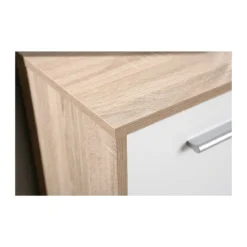 Mobile Bianco Rovere 3 Ante 2 Cassetti Credenza Buffet Moderna Dispensa Salotto