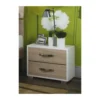 Mobile Comodino Bianco 2 Cassetti Design Camera da Letto Moderno Cameretta Bimbi