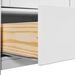 Mobile Contenitore Bianco 2 Ante 2 Cassetti Armadio Camera da Letto