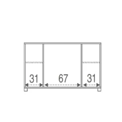 Mobile Credenza 2 Ante 4 Cassetti Grigio Ossido Bianco Madia Contenitore Salotto