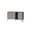 Mobile Credenza 3 Ante con Ripiani Antracite e Tortora Madia Soggiorno Ingresso