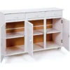 Mobile Credenza Bianco 3 Ante Cassetti Shabby Buffet Dispensa Soggiorno Cucina